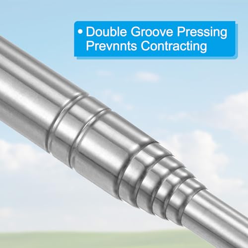 4 Draagbare telescopische voeten Flagpole 4 st Roestvrij staal Uitschuifbare draagbare Flag Guide Bar met 2 Clips voor gidsen Leraren Handen Rood 4