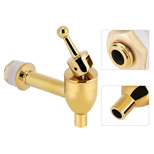 Koperen Faucet, Badkamer Taps, Mixer Wash Basin Faucet, Dispenser Water, Dispenser Vervanging Spigot voor Wijn Beer Drank (12mm-Golden) 4