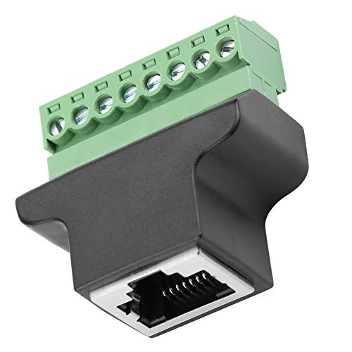 Ethernet RJ45 Bus Schroefklem 8 Pin CCTV Digitale DVR Adapter Socket Network Plug Cable Extender Adapter