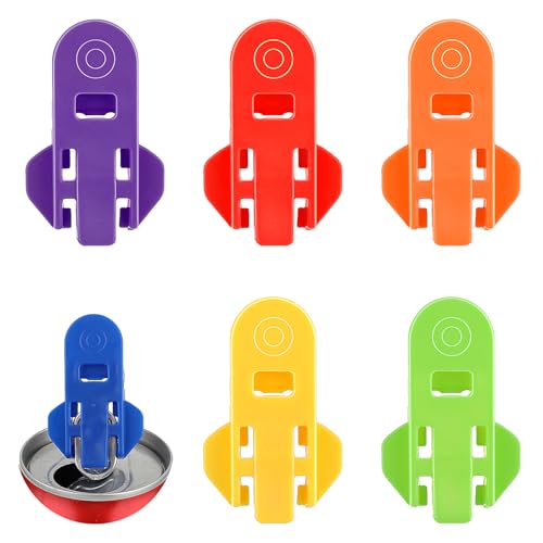 6 Pack Manual Eenvoudige Can Opener, Kleurrijke Soda Bier Kan Beschermer, Plastic Bier Leakproof Kan Beschermende Schilden voor Coke, Bier, Soda, Aluminium Drank, Kan Opener Tool