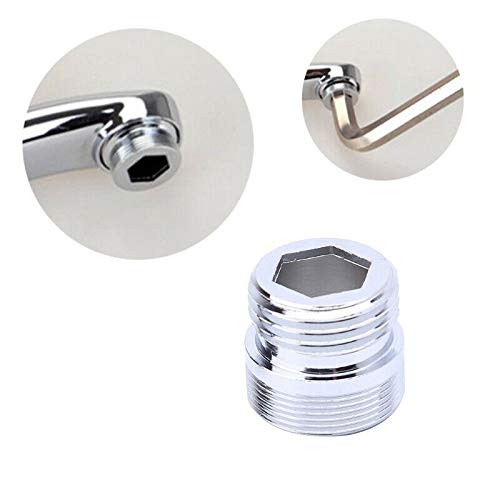 Gereedschap Faucet Adapter 1/2" Wire Connector Solid Metal Aerator Connector voor Keuken Washroom Tap (M24-1/2, 2st) 3