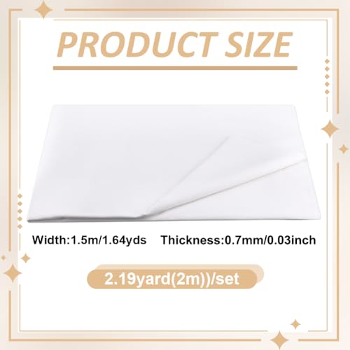 2 x 1,5 m katoenen canvas stof, 0,7 mm dik, natuurlijk katoen, eend, canvas, kledingaccessoires voor naaien, quilten, kleding, gordijnen, doe-het-zelf ambachten, doek, wit