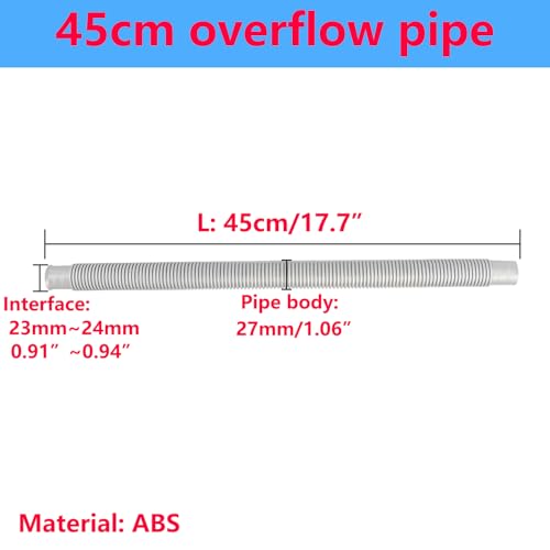 1Stuks Flexibele Drain Line, 450mm Afvoerbuis, overloopbuis, flexibele afvoerbuis voor afvoer