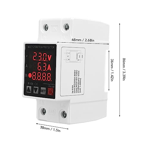 Spanningsbeveiliging Intelligente instelbare stroombeperkende overspanningsonderspanningsbeveiliging AC 220V 63A