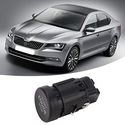 Motor start stop switch geschikt voor Scala, start stop motor switch knop 5ED905217 Vervanging, zwart 4