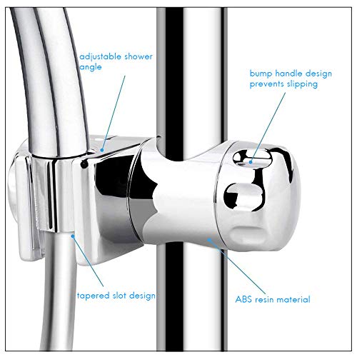1PC Douche Hoofdhouder Badkamer verstelbare Chrome schuifhouder Handheld Douchekop Hacket bevestigingsmiddelen te passen 25mm Riser Rail 4
