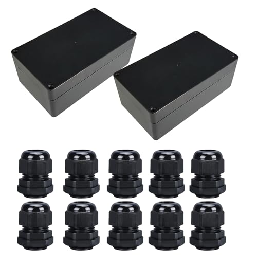 2 stuks elektronische verbindingsdoos IP65, elektrische verbindingsdoos, voor buiten, voor elektronische apparaten, voeding, instrumenten