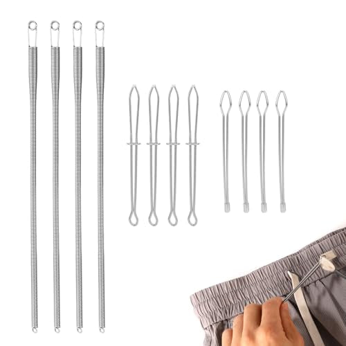 12st Touw Threader, 3 Designs DIY Touw Threading Clips Veer koord trekgereedschap Bodkin Easy Elastische Band Input Loop Turner Naaigereedschappen voor Hoodies Sweatpants Jassen
