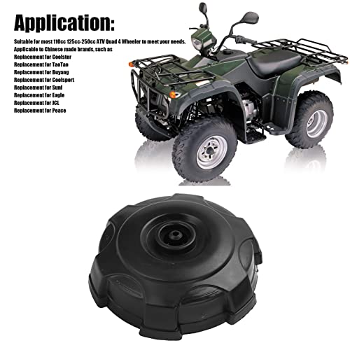 Brandstofdop, 70mm/2.76in Brandstoftankdeksel Universele vervanging voor 110cc 125cc-250cc ATV Quad 4 Wheeler 3