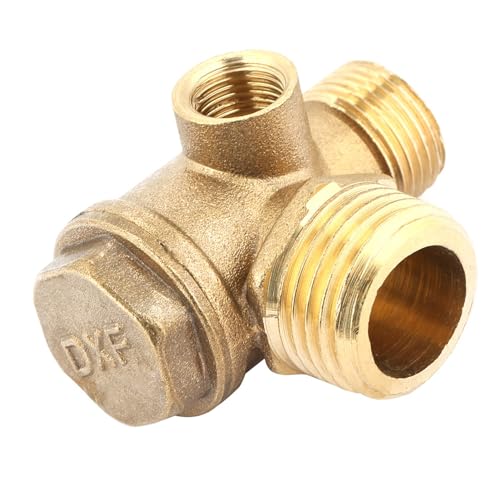 Gethreaded 3 Way Air Compressor Valve Controleer klep met mannelijke draad reserveonderdelen aansluitend gereedschap 3 Port Brass 5