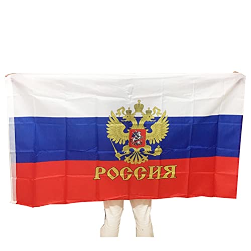 Nationale vlag van Rusland, Polyester vlag Banner voor binnen en buiten gebruik, 90 x 150 cm, blauw en rood