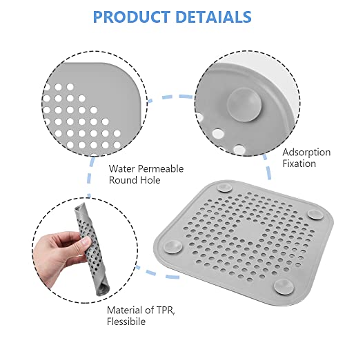 4 st Siliconen Drain Strainers, Douche Drain Cover Hair Catcher met Zuigbekers, Opvouwbare wasbak Stainer Beschermer, Filter Stopper met Sterke Zuigbeker voor Badkuip, Badkamer, Keuken 3