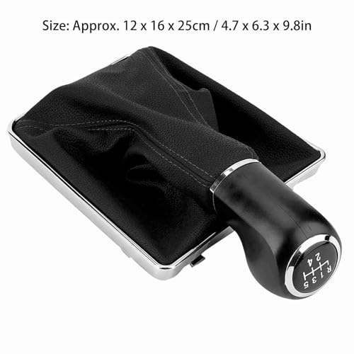 5 Speed ABS Gear Shift Knob lederen Gaater Boot Cover Black voor Astra GTC 05-10 3