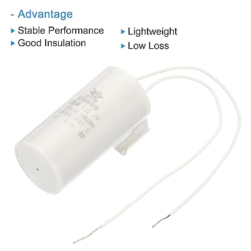 CBB60 condensatorfunctie, 12,5 UF, AC 450 V, 2 Wires, 50/60 Hz, cilinder 60 x 30 mm, voor waterpompen, wasmachines en motorstarter 4
