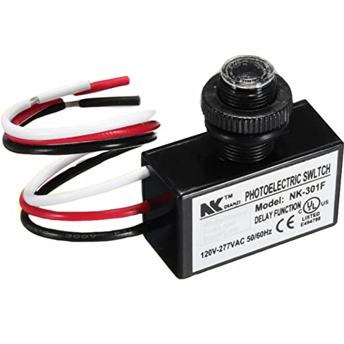 AC 120-277V Optische Schakelaar Dusk naar Dawn Knop Inbouw Photo Control Eye Switch Light Photocell Sensor-NK-301F