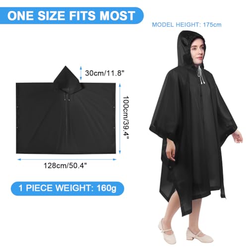Regen Poncho regenjas voor mannen en vrouwen Herbruikbare waterdicht Rain Cape Rain Jacket EVA Unisex voor Camping Wandelen Reizen Fietsen 3