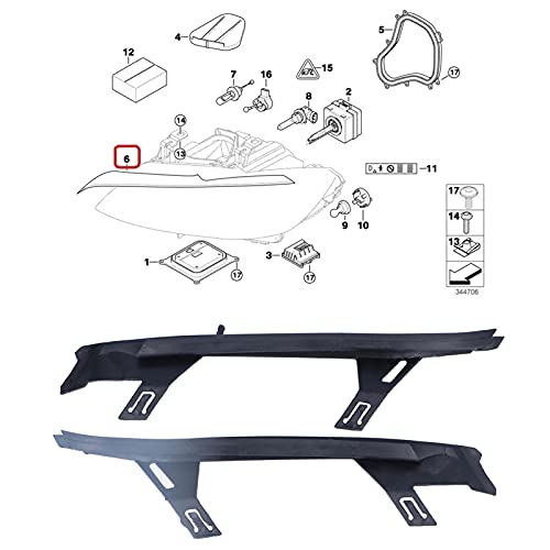 Paar Upper Headlight Pakkingen Sealing Strip links rechts 63117174517 Koplamp Cover Strip Headlight Fit voor 3 Series E92/E93