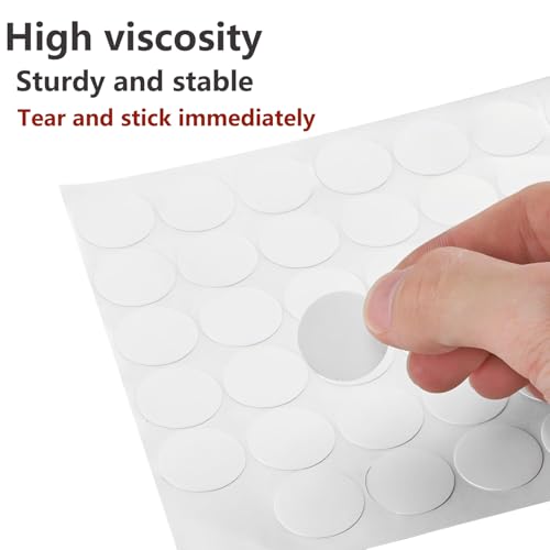 1 vel / 54 stuks zelfklevende hoezen, meubelstickers, schroefdeksel, diameter 21 mm, voor het verbergen van schroefkoppen, wit 4