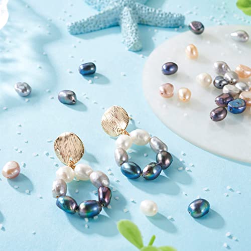 100 st. Natuurlijke Zoetwater Parel kralen, 4 stijlen, geverfde rijst, barokke Zoetwater Parel kralen voor sieraden maken, Gat: 0.5~0.7mm 5