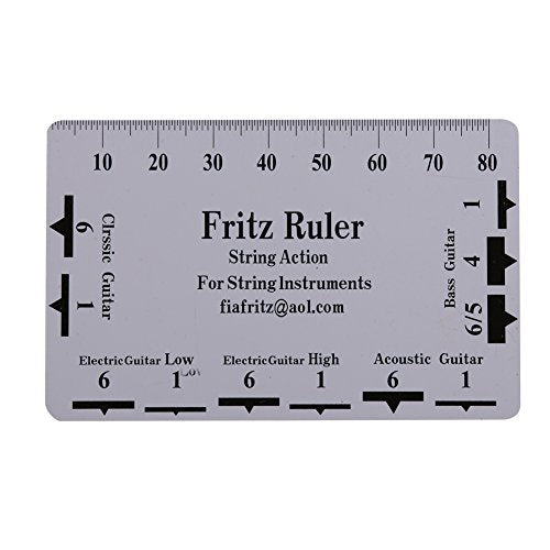 2 stuks Gitaar String Actie Ruler, Gitaar Setup Gauge Luzier Meetinstrument voor Gitaar Bas Instrument Accessoires