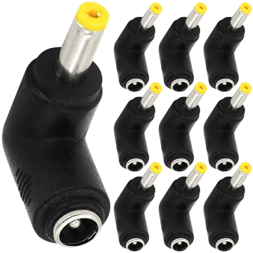 90 graden rechterhoek 5.5 x 2.1mm Jack to 4.8 x 1.7mm Plug DC Power Jack Adapter voor luidsprekers (verpakking van 10)