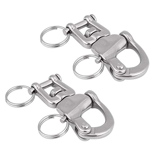 Rotatable Carabiner Quick Links Quick Spring Hook for Sailboat Boats Stainless Steel 316