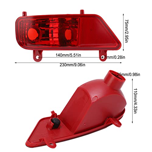 Red Tail Light Set, Auto Accessoires voor Plastic Fog Light Lens voor 3008 5008 2009-2016 (Left 6007705 00D) 3