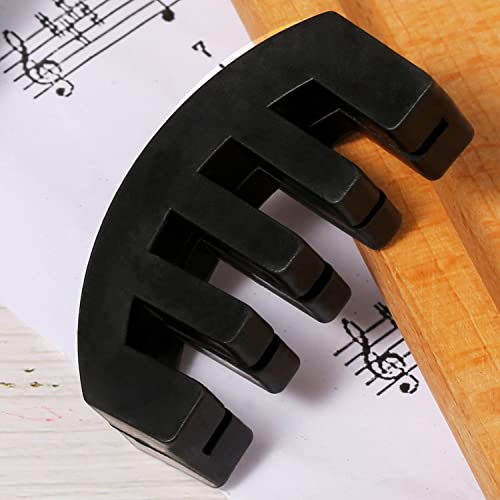 4 stukken Rubber Viool Damper, 2 stukken Klauw Style & 2 stukken Rond Tourte Viool Damper Black Oefening Damper Viool Ultra Oefening Damper voor Muziekinstrumenten 3