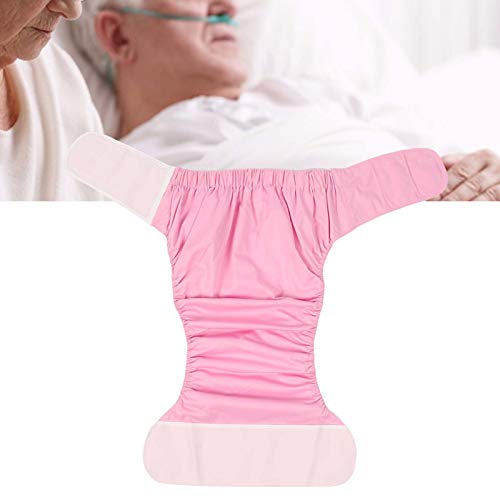 Volwassen wasbare luier Incontinence Layer Volwassen Incontinentie Lagers Ouderen Waterdicht Herbruikbare zakluiers (Roze)
