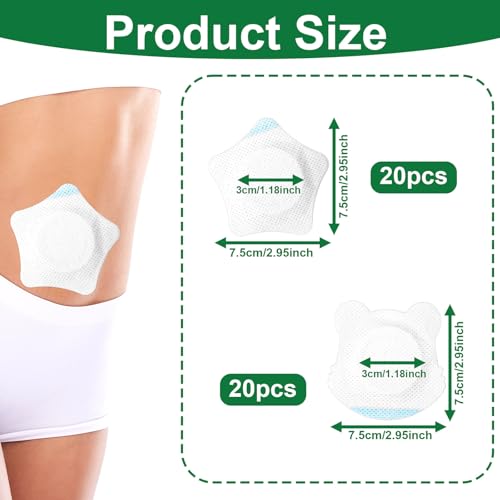60 st Castorolie Wrap voor Navel, Leak Proof Zelfklevende Castor olie Patches Sterke Absorberende Cute Shapes Compress Wrap Wegwerpbare Biologische Covers Niet wassen