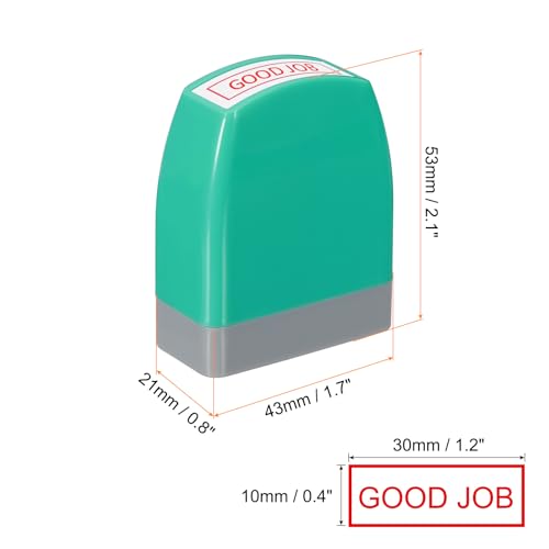 Good Job Notice Postzegel Zelf inkt, Red Ink Office Stempels Pre Inked Bericht Stempel Navulbare Business Stempel, Groen