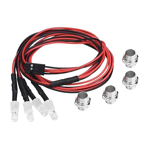 RC LED Light auto,4Pc ̈1ck Scheinwerfer RC Zubeh?r LED Lighter f ̈1r Modell Drift Auto Fahrzeug(2#wei?es licht)