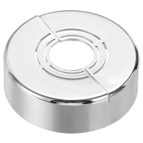 Wall Split Flange 0.8/1/1.3 Inch, 0.8" Thicken Cuttable ABS Ronde Rosette Plaat Cover Gesp voor Hookah Faucet Decoratie, Zilver