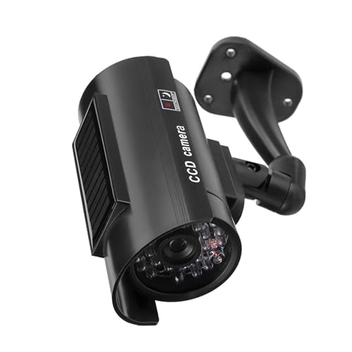 Solar Dummy beveiligingscamera voor buiten, waterdichte anti-diefstal simulatiemonitor met knipperend rood LED-licht, ideaal voor thuis- en kantoorbeveiliging 3