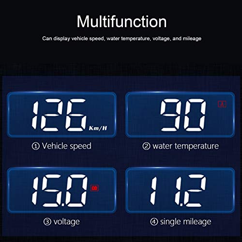 Multifunctionele auto HUD hoofd omhoog displaymeter, OBD2 HUD hoofd omhoog display windscherm Weergave van het alarmmoeheid Rijden Herinneringshulpmiddel 3