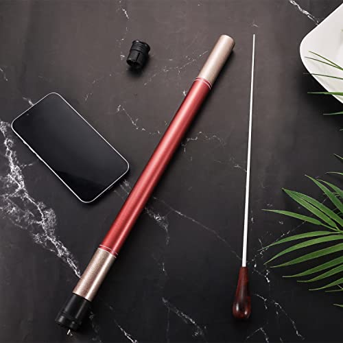 Dirigent Stick with Stick Case, 38cm Long Concert Stick Orchestra Stick Music Conducting Rod with Rosewood Handle for Orchestra Concert Band Music Performance 3
