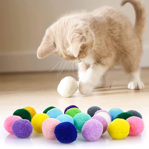 Kattenspeelgoed Balpistool Interactieve Kattenspeelgoed met 50 stuks Kattenballen, Kattenspeelgoedbal met kunststof startersgereedschap, Interactieve Speelgoed voor Binnen Huisdieren Katten 5