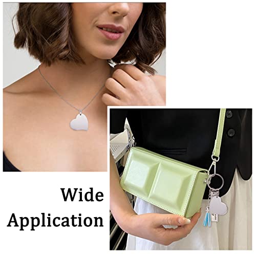 304 Stainless Steel Flat Ronde Blanco Stempelen Tag hangers Etching Graving Tags met Squeeze Bail voor sieraden het maken van huisdier hond naam ID-tags, roestvrij staal Sterling zilver zilver zilver 5