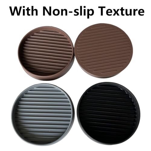 4Pcs Meubilair Caster Cups, 5cm Ronde Rubber Non-Slip Vloerbeschermer Pads voor Tapijt Houten Vloer Sofa Tafel - Grijs 4