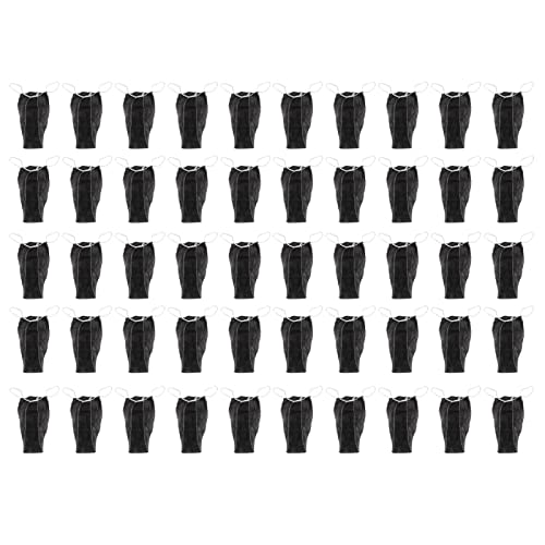 50 st. Zwarte wegwerp string slipjes voor vrouwen, zachte ademend Niet geweven Stof, Ideaal voor Spa, Reizen, Tanning