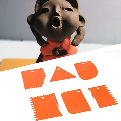 6Pcs Plastic Clay Scraper Handvat gesneden klei Sculptuur DIY gereedschap Pottery Clay Scraper Keramische gekartelde gereedschappen 5