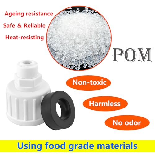 1 x filteraansluiting, 3/4 inch vrouwelijke draad aan 1/4 inch snelle koppeling, koelkastslang, waterslang 4