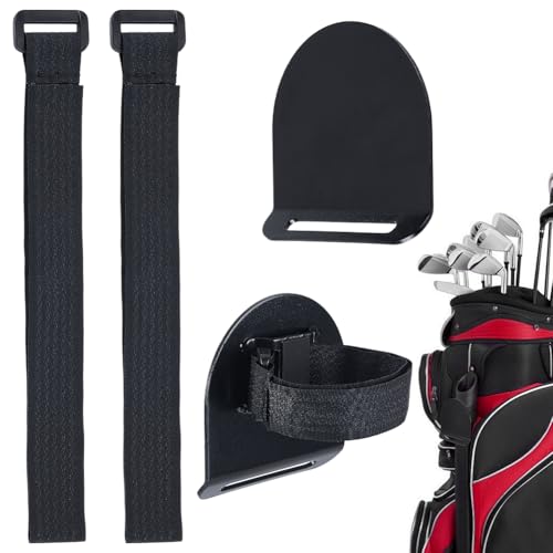 Golftas-padaccessoires, golftas, metalen landingspad voor snelle toegang tot afstandsmeter, golfhanddoeken, riemclip, golfuitrusting en accessoires, met twee magische tape-riemen