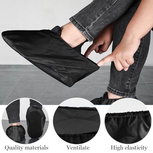 4 paar Herbruikbare Overschoenen, Non-Slip Wasbare Overschoenen, Gast Overschoenen, Waterdichte Overschoenen, Elasticiteit, Gemak, Stofdichte Overschoenen voor binnen en buiten, Multicolour 5