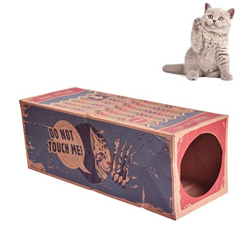 Opvouwbare kraft Papieren Cat Tunnel Speelgoed, Duurzaam Recycleerbaar Opvouwbaar Kartonhuis Sneak Looking Interactive Cat Toy verbergen
