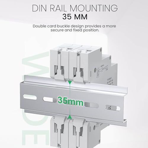 Trifase Spanningsmeter 3 Fase AC Voltmeter Din Rail Montage LCD Digitale Display Spanning Meter Elektrische Power Meter 60-450V Drie fase Voltmeter 60-450V Modulair