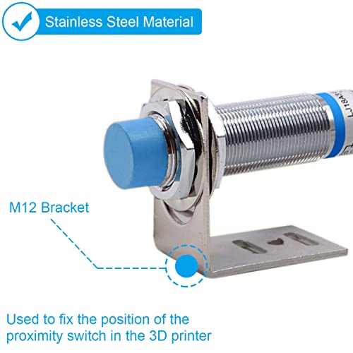 Vlak bij Sensor M12 4mm Detectie Afstand inductieve Vlakheid Switch NPN NO Normaal gesproken Open, 3D Printer LJ12A3-4-Z/BY Sensing DC 6-36V voor MCU, 2 PCS 5