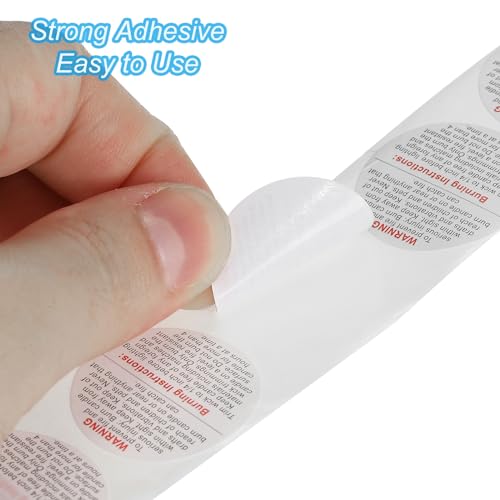 Kaarsen Waarschuwing Labels Teken, 1000 Pack Decals Kaarsveiligheid Stickers Decal 4