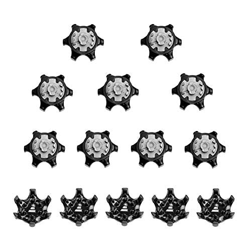 BSTTAI Golfschoenen Spikes, Kneden, Golfschoenen, Eenvoudige Vervanging Schoenen, Spikes Stingers, Eenvoudige Vervanging, Zwart, 20 stuks