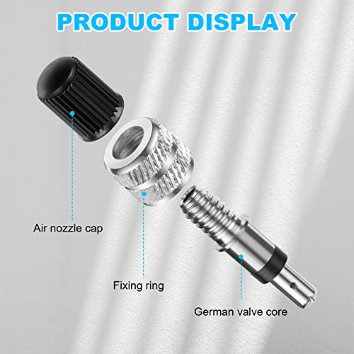 Fietsventielset, 6-Piece Duitsland Type Vervanging Fietsventielset Compatibel met Dunlop Dunlop Dutch Fietsband, Koperen Fietsventiel Vervanging voor Flash Valve en de meeste 3